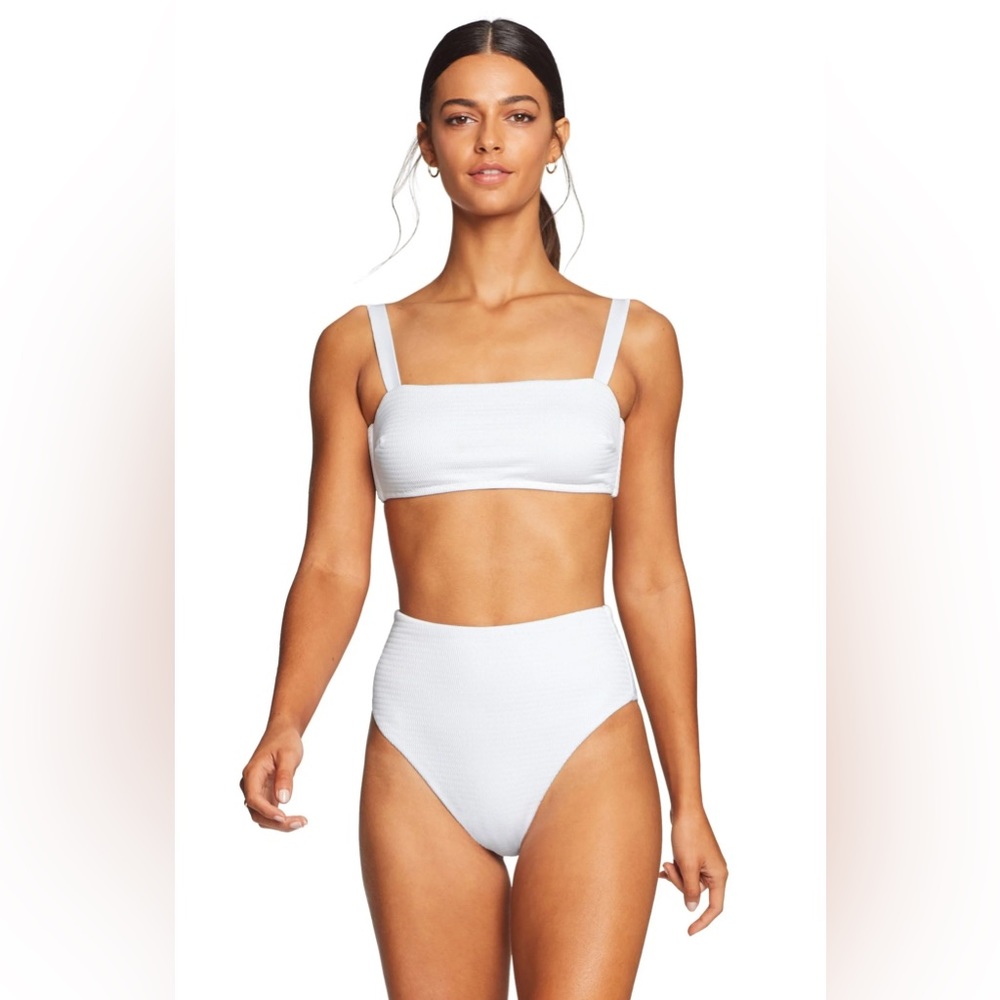 Vitamin A Barcelona Bikini Bottom in White EcoTex